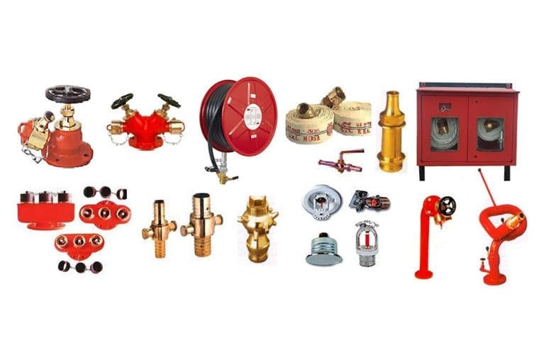 Fire hydrant valves, hose reels and landing valve equipment